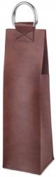 Viski - Faux Leather Brown 1 Bottle Bag