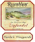 Rosenblum - Zinfandel San Francisco Bay Carlas Vineyard 1999