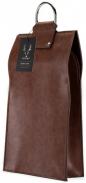 Viski - Faux Leather Black 2 bottle Bag 0