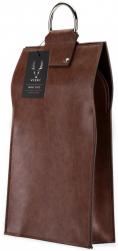 Viski - Faux Leather Black 2 bottle Bag